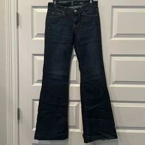 7 for all mankind, “dojo” wide leg jeans, size 25